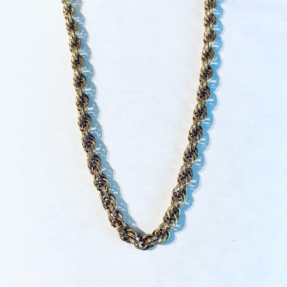 Vintage Monet Gold Rope Chain Necklace